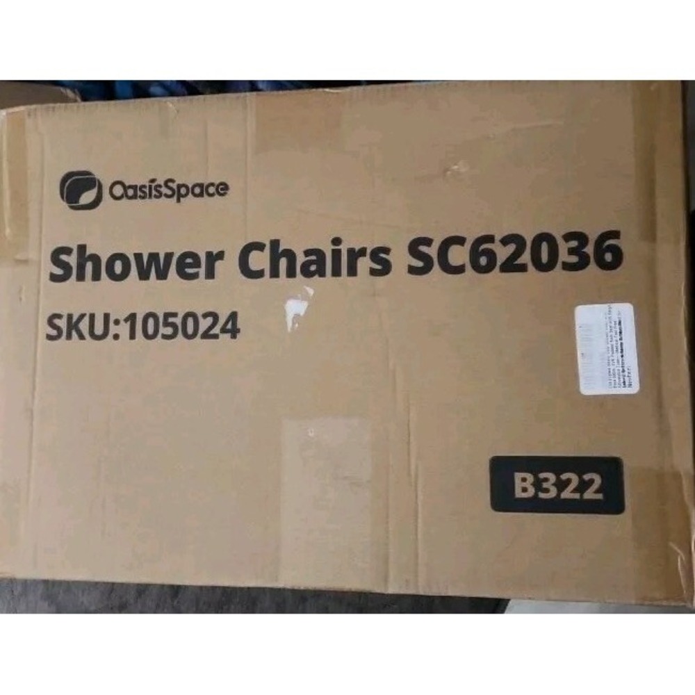 OasisSpace Heavy Duty Shower Chair 500lb Padded Bath Seat with Free Assist G...
